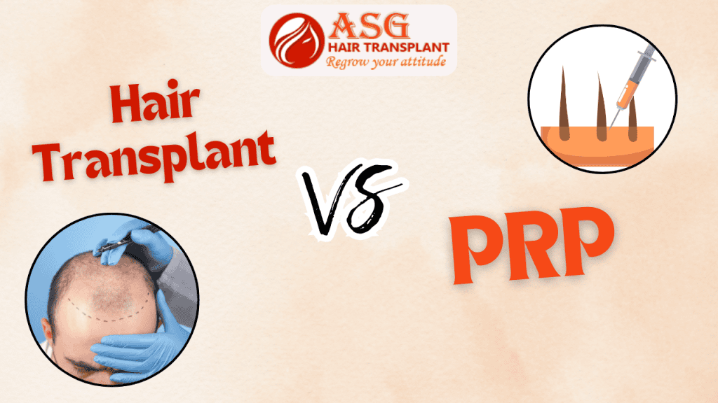 difference between hair transplant and PRP